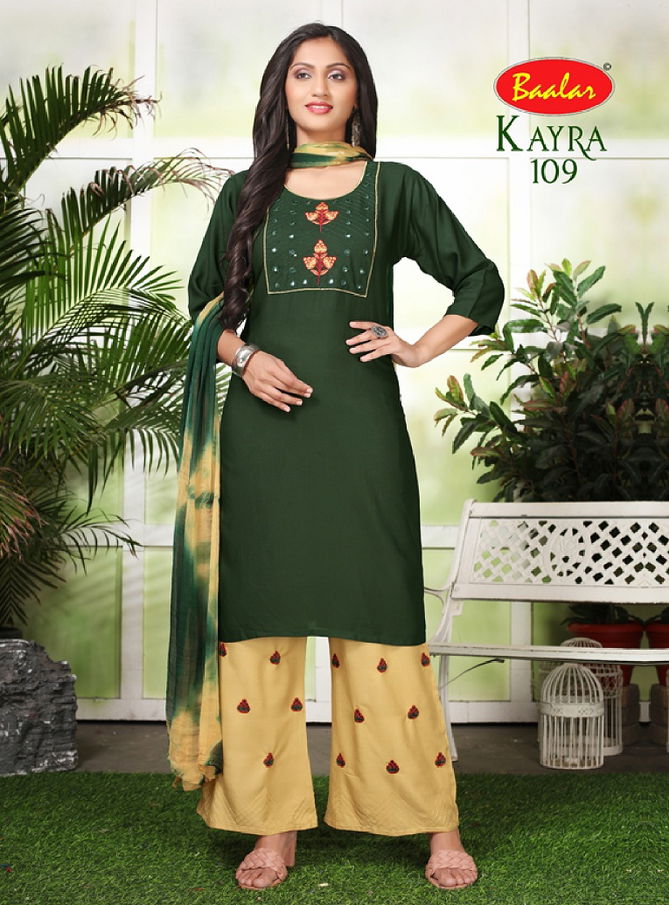 Baalar Kayra 1 Wholesale Kurti Palazzo With Dupatta Collection 